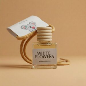 White Flowers Car Freshener