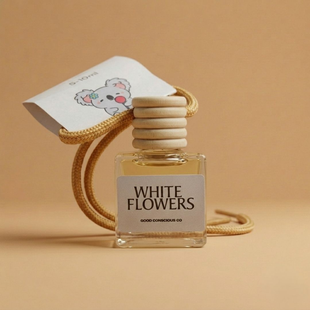 White Flowers Car Freshener