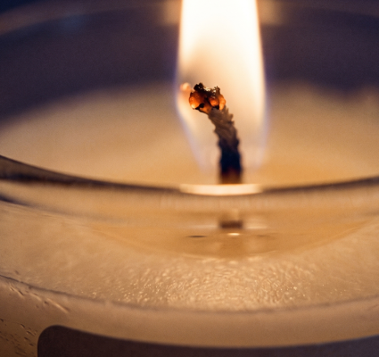 Moonlit Dreams - Shot Glass Candle Closeup